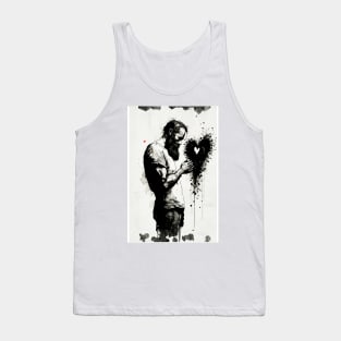 Man Holding On To Love For Dear Life Tank Top